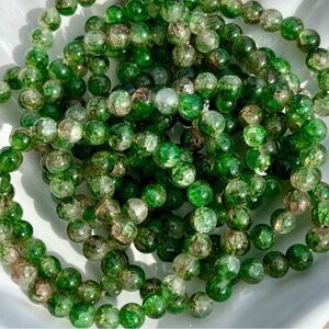 Mossy Green Glads Beaded Bracelets NWOT